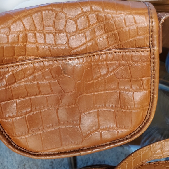 Michael Kors Leather Crocodile Print Saddle Bag - Picture 5 of 16